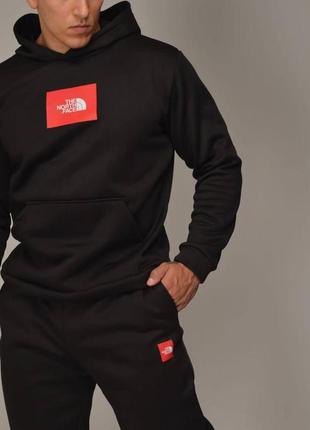 Спортивний костюм the north face весна осінь худі + штани чорний4 фото