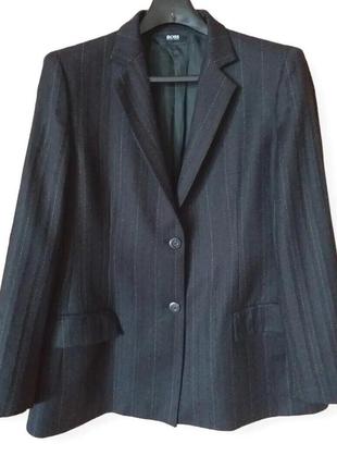 Hugo boss винтажный женский шерстяной жакет c кашемиром классический