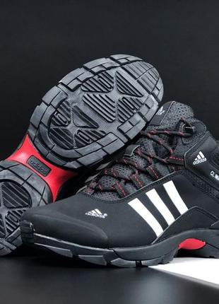 Чоловіче термо взуття на зиму adidas climaproof чорні термостійкі/взуття для хлопців на зиму з штучним хутром на сильні морози