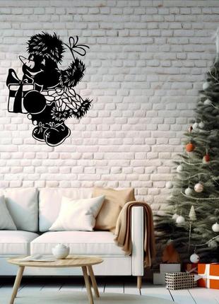Декоративне настінне панно «сніговик», декор на стену3 фото
