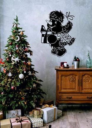 Декоративне настінне панно «сніговик», декор на стену1 фото