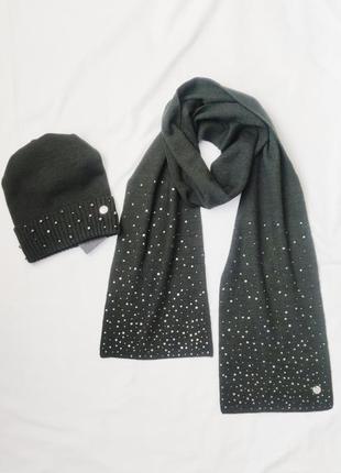 Нова вовняна жіноча шапка та шарф-набір phard італійська набір жіноча шапка з шарфом вовна комплект жіноча шапка та шарф
