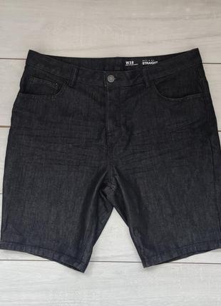 Якісні великі чорні джинсові шорти оригінал w 381 фото