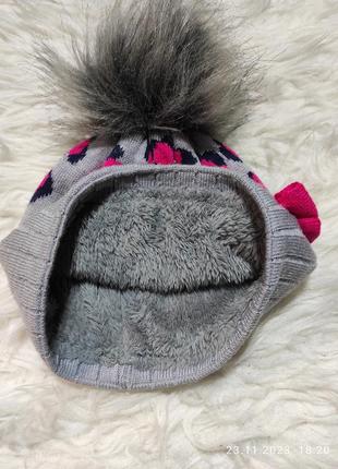 Зимняя шапка и хомут для девочки 6-9 лет3 фото