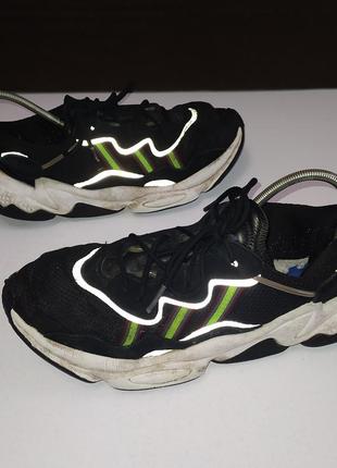 Кроссовки adidas ozweego black/green.