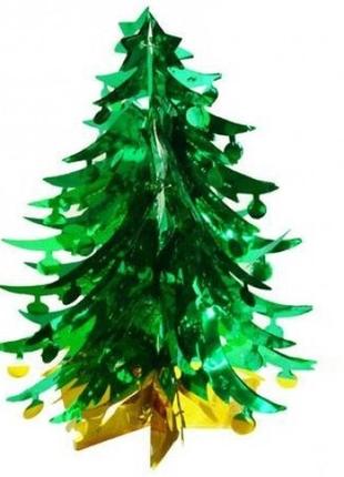 Новогодний декор елка фольга 28см j01698