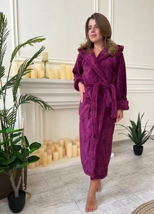 Подарок на новогодние праздники махровый халатик женский