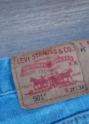 Голубі джинси левайс топ 31 32 стрейч1 фото