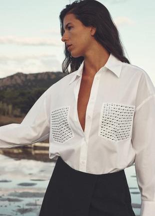 Белая рубашка zara