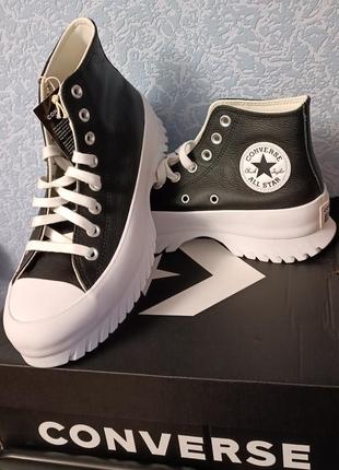 Шкіряні кеди converse1 фото