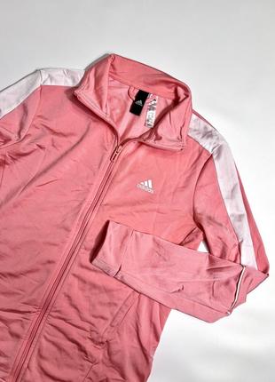 Кофта спортивная женская adidas розовая s оригинал4 фото