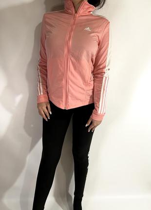 Кофта спортивная женская adidas розовая s оригинал2 фото