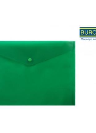 Папка-конверт а4 на кнопці buromax 3925-04 зелений (6 шт. в упаковці) /120