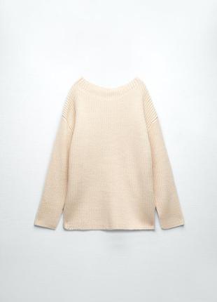 Вʼязаний светр, джемпер із коміром човником zara, колекція 2023 року, розмір s, l6 фото