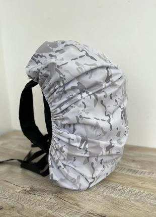 Маскирующий чехол, кавер на рюкзак зимний белый камуфляж multicam alpine