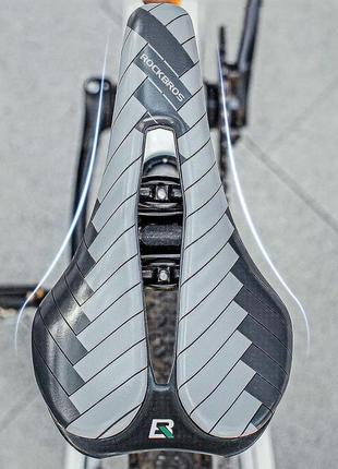 Седло велосипедное rockbros 11001 черный с серым (rb-11001-4060)4 фото