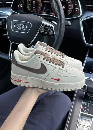 Кроссовки nike air force 1 winter beige brown🔥🦅