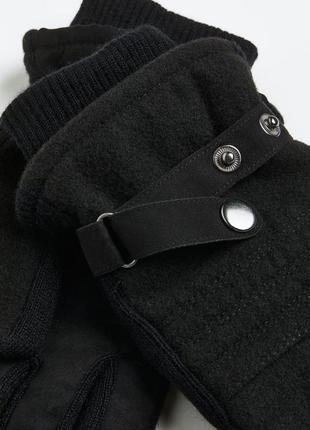 Мужские варежки h&amp;m с шерстью / мужские перчатки с шерстью