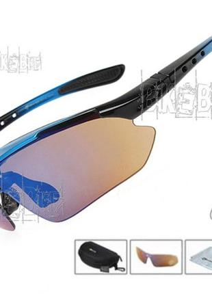 Спортивні окуляри rockbros original polarized light 1 лінза колір: синій