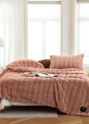 Изысканный невероятно красивый плед шинышилла с густым теплым ворсом