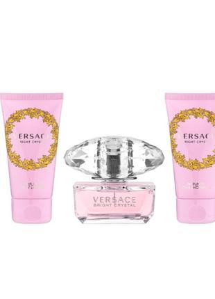 Подарочный набор versace bright crystal туалетная вода 50 ml, гель для душа 50 ml, лосьон для тела 50 ml2 фото