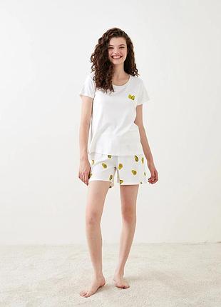 S нова фірмова натуральна жіноча піжама авокадо lc waikiki вайкікі