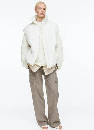 Білий жилет дутик безрукавка, пуфер h&m5 фото