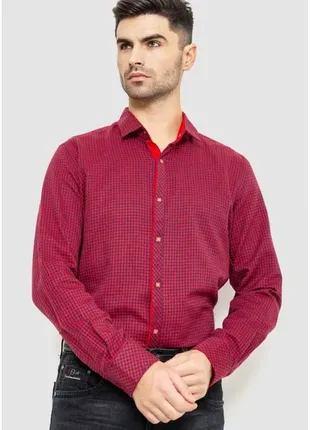 Рубашка мужская в клике байковая, цвет красно-синий, 214r99-33-022