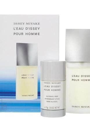 Набір issey miyake l'eau dissey pour homme туалетна вода 75 ml, дезодорант 75 ml