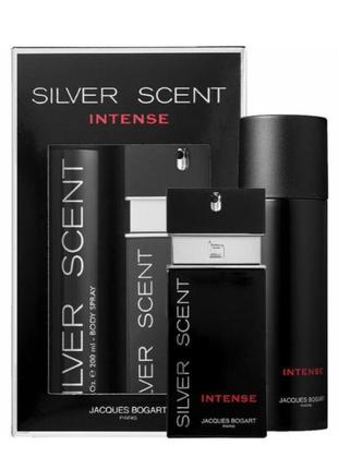 Подарунковий набір bogart silver scent intense 100 ml + 200 ml b/s