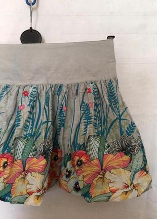 Стильная яркая летняя юбка балахон / apricot / m2 фото