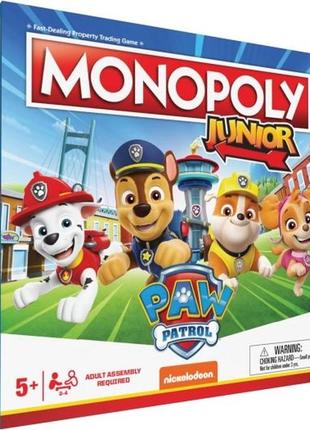 Гра настільна "монополія юніор" paw patrol, укр.