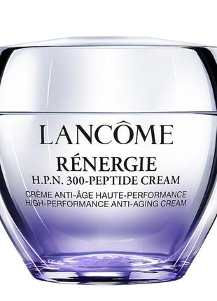 Високоефективний антивіковий крем для шкіри обличчя з пептидами, гіалуроновою кислотою та ніацинамідом lancome renergie h.p.n. 300-peptide cream