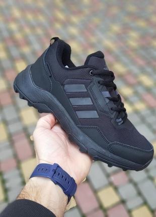 Adidas terrex низькі чорні кросівки термо чоловічі на флісі ботінки сапоги низькі теплі адідас зима зимові