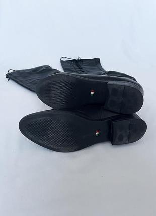 Черные ботфорты без каблука 41 размера10 фото