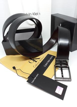 Мужской подарочный набор ремень черный коричневый двухсторонний3 фото