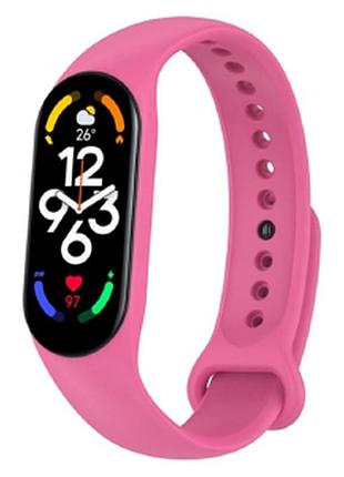 Ремешок для mi band 7 силиконовый (розовый)