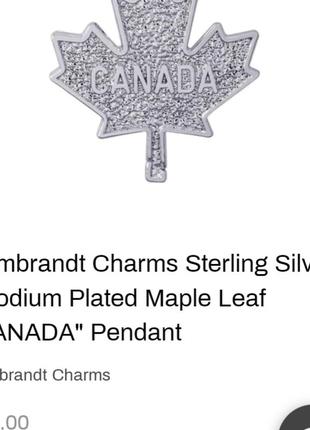 Rjl ster кулон підвіска шарм канадський кленовий лист срібло5 фото