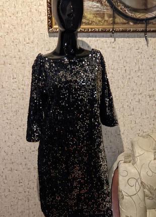 Шикарное мини платье 48 размер6 фото