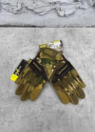 Зимові рукавички тактичні mechanix "m-pact® multicam gloves. рукавиці військові утеплені зимові3 фото