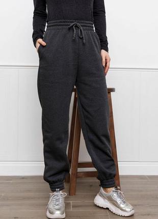 Темно-сірі утеплені флісом джоггери