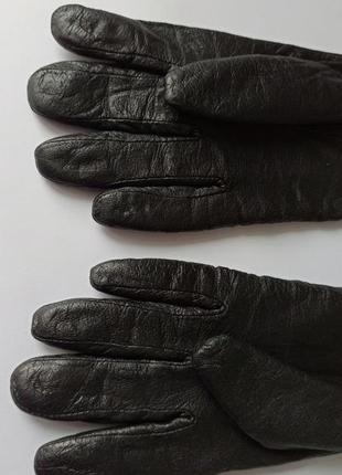 Удлиненные женские кожаные перчатки4 фото
