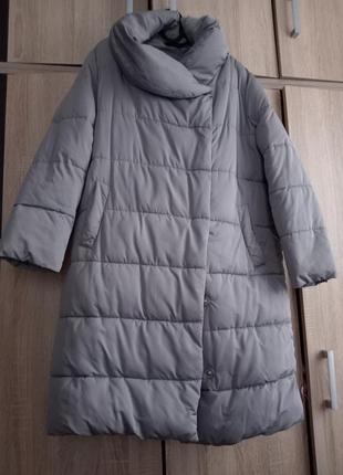 Серая зимняя куртка-пальто dorothy perkins размер 10 укр.46