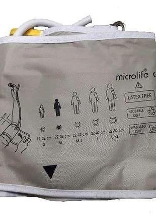 Манжета оригинал microlife 22-32см для автоматических и полуавтоматических тонометров с одной трубкой белая