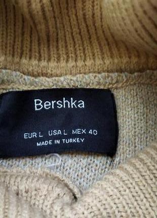 Тепла трикотажна жіноча кофта светр з довгим рукавом від bershka батал/великий розмір l-xxl3 фото