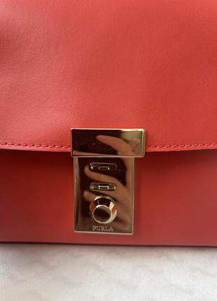 Красная кожаная сумка клатч furla coccinelle massimo dutti zara guess hugo5 фото