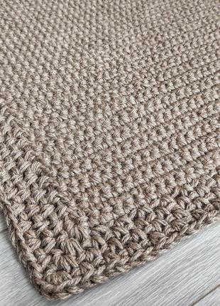 Килимок із джуту. джутовий коврик. циновка. плетений килим.6 фото