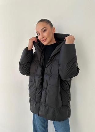 Стильний зимовий жіночий пуховик ❄️ оверсайз