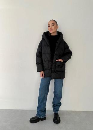 Стильний зимовий жіночий пуховик ❄️ оверсайз