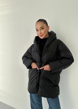 Стильний зимовий жіночий пуховик ❄️ оверсайз